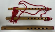 Lote de ""3" de colección grabadora de madera de bambú instrumento de viento de madera (A4) segunda mano  Embacar hacia Argentina