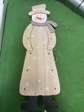 Wooden snowman battery for sale  LONDON
