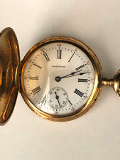 Antigo relógio de bolso American Waltham 15 joias ouro amarelo 14k 52,4 gm bruto com etiquetas comprar usado  Enviando para Brazil