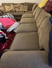 brown l shaped couch for sale  Bridgeport
