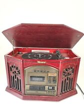 Reproductor de discos Memorex estilo vintage radio cinta de CD tocadiscos grabable caoba segunda mano  Embacar hacia Argentina