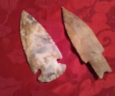 2 Fine Midwestern Flint Spearheads Arrowheads Native American Arrowheads IL for sale  Shipping to South Africa