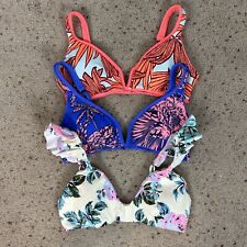 MAAJI Size MEDIUM Lot Of 3: Reversible Floral Print BIKINI TOP Swim Suit Womens for sale  Shipping to South Africa