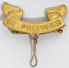 Vintage BSA Boy Scouts Be Prepared Motto Gold Tone Metal Lapel Pin Pinback A24 for sale  Shipping to South Africa