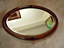 1920's/30's Oval Oak Framed, Bevelled Edge Mirror ~ Large~ 74 x 48cms for sale  Shipping to South Africa