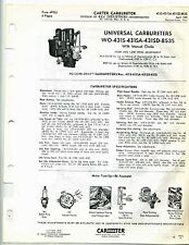 carter wo carburetor for sale  Colorado Springs