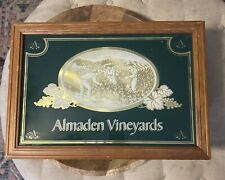 ¡RARO! Letrero de bar de vinos Almaden Vineyards bodega 19,5"" x 13,5"" vintage segunda mano  Embacar hacia Argentina