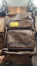 Adidas Originals Stan Smith Brown Day Backpack Leather Laptop Bag USED!!!, used for sale  Shipping to South Africa