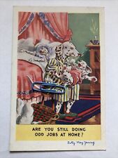 Betty May Young Seaside Comedy  #35 Postcard Dalmatian Dog Smoking Comfort Puppy usato  Spedire a Italy