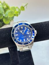 Relógio masculino Stuhrling original aquadiver mostrador azul quartzo M17164 comprar usado  Enviando para Brazil