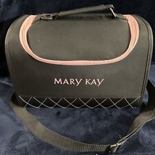 Bolsa tote Mary Kay preta e rosa com zíper estojo de viagem lateral semi dura 13"X9"X8" comprar usado  Enviando para Brazil