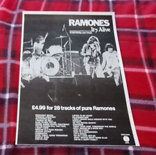 Ramones alive album for sale  GLASGOW