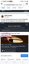 Tickets justin timberlake for sale  Seattle