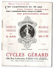 Catalogue cycles gérard d'occasion  Expédié en Belgium