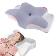 Usado, Travesseiro cervical para alívio da dor no pescoço, travesseiros de cama inodoros de espuma de memória para dormir comprar usado  Enviando para Brazil