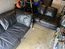 Black corner sofa for sale  LEICESTER