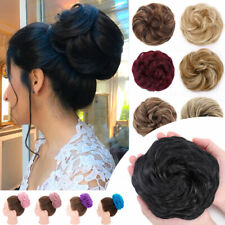 Scrunchie Hair Real as Human Natural Curly Messy Bun Hairpiece Updo Extension US for sale  Shipping to South Africa