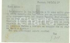 1932 FERRARA Cartolina avv. Giovanni BALDI per invito - Autografo usato  Milano