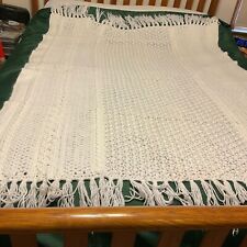 Cobertor de crochê com franjas para sofá capa de cama macia cobertor marfim 50 x 72" comprar usado  Enviando para Brazil