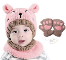 Juego de bufandas y guantes para sombrero para niño pequeño en rosa. Gran regalo de Navidad segunda mano  Embacar hacia Spain