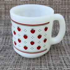 Caneca empilhável vintage de vidro leitoso Termocrisa Termo-Rey copo de morango namorados comprar usado  Enviando para Brazil