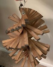 Vintage 1980’s Wooden Hanging Spiral Wind Spinner Wood Yard Garden Sculpture for sale  Shipping to South Africa