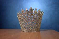 Wedding Crown Queen crown gold bridal Tiara party for sale  Shipping to South Africa