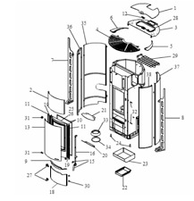 Palazzetti 895728700 deflecteu d'occasion  Reims