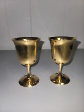 Pair Of Vintage Valerio Albarello 24K Gold E.P. Goblets for sale  Shipping to South Africa