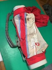 Vintage Retro Taylor Made Golf Bag Rojo / Gris 4 Way Divider 3 Bolsillos w / Rain Cover, usado segunda mano  Embacar hacia Argentina