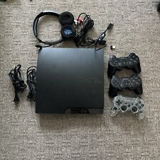 Consola Sony PlayStation 3 Slim 160 GB - Negra con 3 mandos y auriculares segunda mano  Embacar hacia Argentina