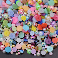 Used, Flatback Imitation Pearls Half Round Resin Scrapbook Beads DIY for Bags Shoes for sale  Shipping to South Africa
