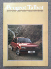 Peugeot talbot brochure for sale  WEYMOUTH
