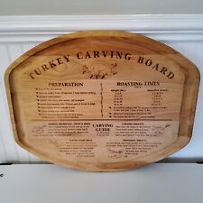 Usado, Tablero de tallado de pavo con instrucciones impresas cocina de madera maciza reversible segunda mano  Embacar hacia Argentina
