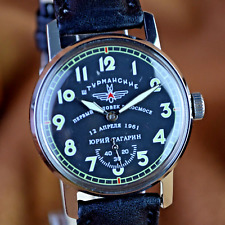 Radziecki zegarek na rękę Sturmanskie Vintage Pobeda zegarek mechaniczny Jurij Gagarin ZSRR na sprzedaż  Wysyłka do Poland