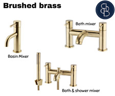 Brushed brass basin mixer, bath filler, bath shower mixer  for sale  Shipping to South Africa