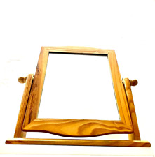 Espelho de madeira móvel vintage em forma circular moldura de madeira fixa luxo comprar usado  Enviando para Brazil