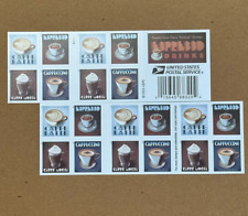 Folha de 20 selos de bebidas espresso 1 livreto comemoração convite festa selos comprar usado  Enviando para Brazil