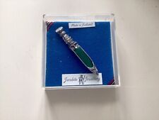 Vintage Jacobite Jewellery Dirk Sgian -Dubh Brooch with Green Stone, 1960s Cased, used for sale  Shipping to South Africa