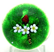 Used, LG Phenomenal DELMO TARSITANO Colorful BEE & STRAWBERRIES Art Glass PAPERWEIGHT for sale  Shipping to South Africa