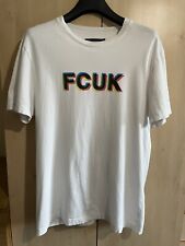 Camiseta French Connection FCUK Vintage Y2K Branca Média Soletrar 3D comprar usado  Enviando para Brazil