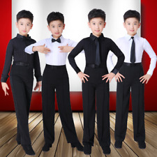 Ballroom Boy Latin Dancing Competition Suit Children's Dance Wear  Shirt + Pants, used for sale  Shipping to South Africa