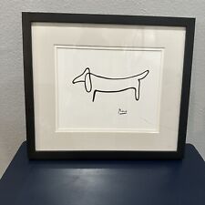 Picasso Dachshund Print Framed With Border 13x15 for sale  Shipping to South Africa