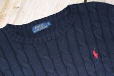 Men's RALPH LAUREN Crew Neck Blue Knitted Cardigan Jumper Size S for sale  Shipping to South Africa
