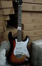 Guitarra elétrica 6 cordas sunburst corpo tremolo branco pickguard S-S-S captador 21F comprar usado  Enviando para Brazil
