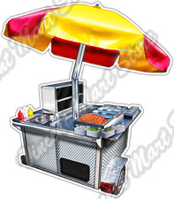 Hot Dog Cart Street Food Restaurante Cães Carro Bumper Vinil Adesivo Decal 4 "X5", usado comprar usado  Enviando para Brazil
