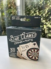 Bar Games Drink Mats 30 Games Puzzles Quizzes Tricks 10 x 10 cm Only 1-2 Used for sale  Shipping to South Africa