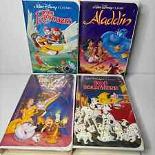Disney Classics Black Diamond VHS Beauty & Beast Aladdin 101 Dálmatas Rescuers comprar usado  Enviando para Brazil
