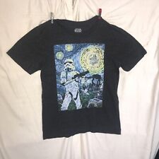 Usado, Camiseta masculina Star Wars Storm Trooper Van Gogh noite estrelada cinza carvão média comprar usado  Enviando para Brazil