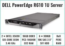 DELL PowerEdge R610 1U Server 2×Xeon X5690 Six-Core 3.46GHz + 96GB RAM + 6×300GB for sale  Baltimore